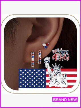 Huggie Hoop Earring Set Multiple Piercing Ear Jewelry Jacket Climber Stud